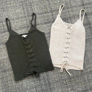 American Eagle ribbed/soft tanks xs